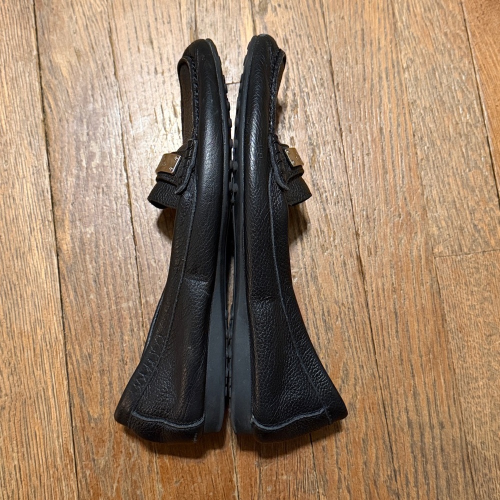 COACH 7-7.5 Fredrica Black Pebble Leather Loafers - Picture 2 of 8